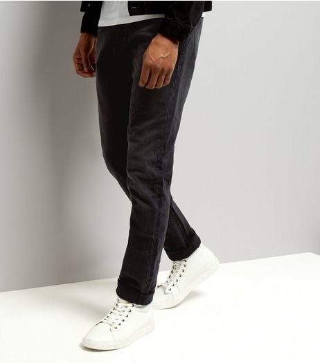 Black Washed Slim Fit Jeans | New Look