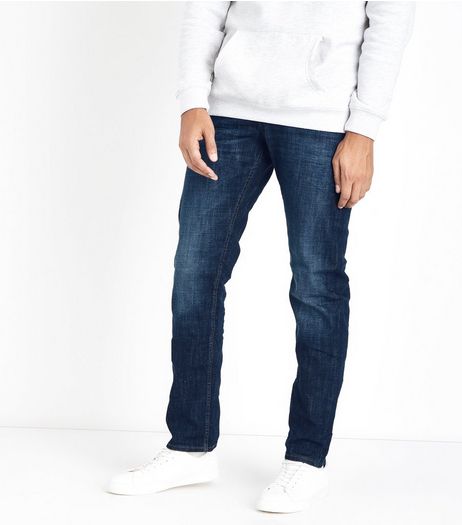Blue Stone Washed Straight Leg Jeans | New Look