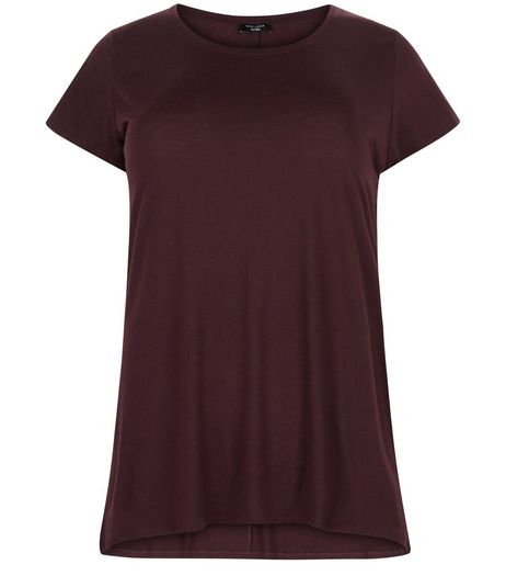 Curves Burgundy T-Shirt | New Look