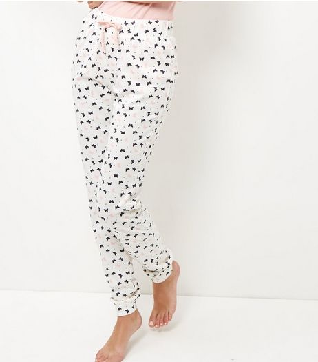 White Butterfly Print Pyjama Bottoms | New Look