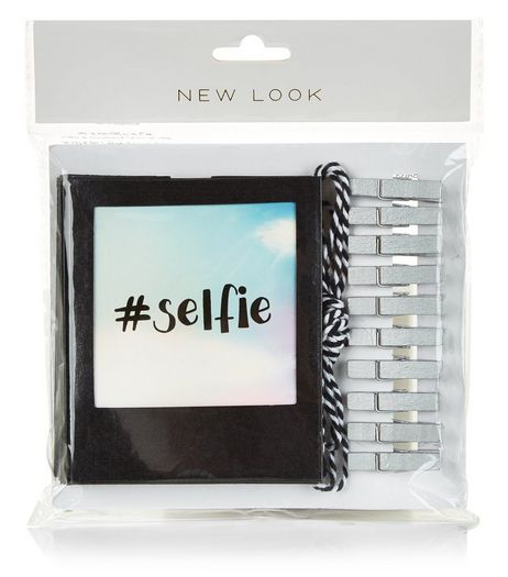 Black Photo Bunting and Pegs | New Look