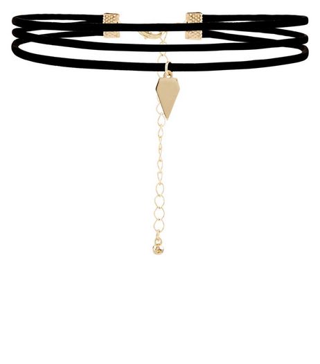 Black Layered Drop Choker | New Look