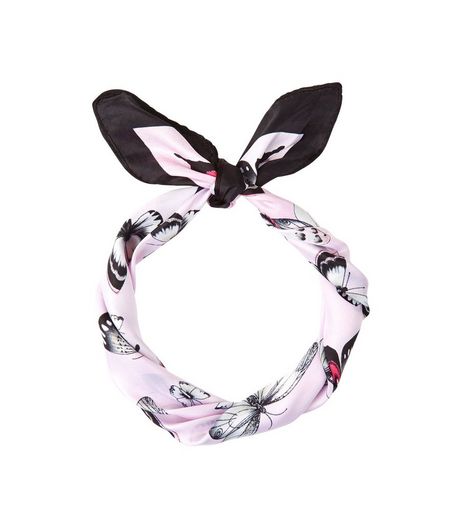 Pink Butterfly Print Bandana | New Look