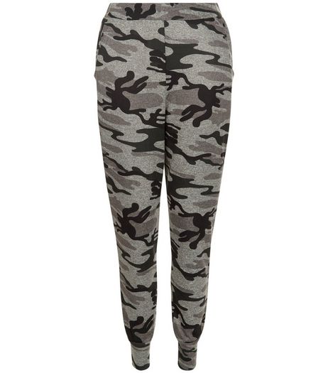 Green Camo Print Joggers | New Look