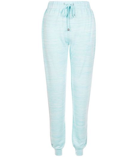 Mint Green Space Dye Cuffed Joggers | New Look