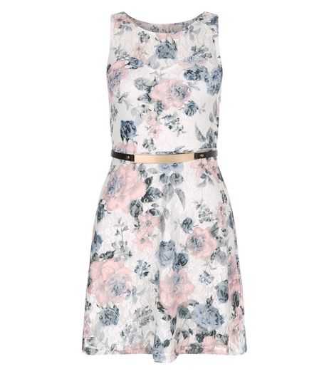 Cameo Rose Pink Floral Print Belted Dress | New Look