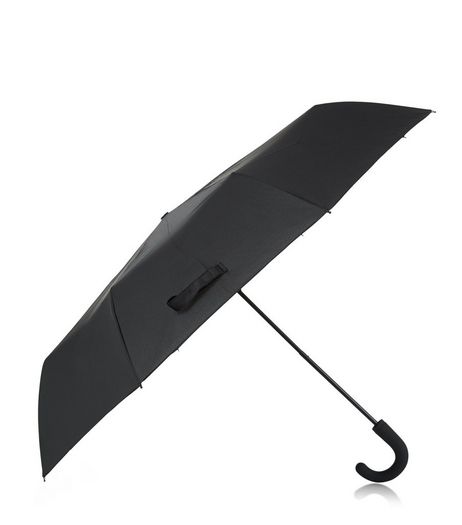 Black Hook Handle Umbrella | New Look