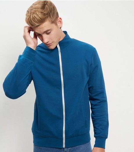 Blue High Neck Zip Up Jacket | New Look