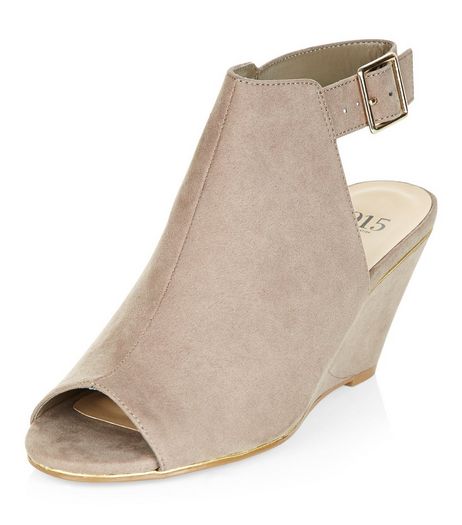 Teens Light Brown Suedette Wedges | New Look