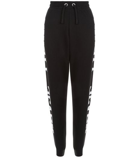 Teens Black Ninety Seven Panel Joggers | New Look