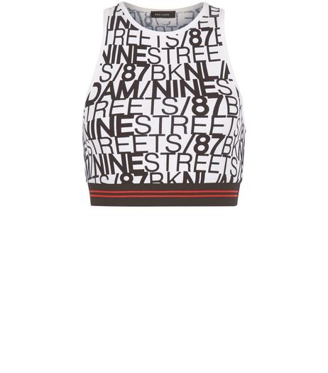 White Streets 87 Elastic Stripe Crop Top | New Look