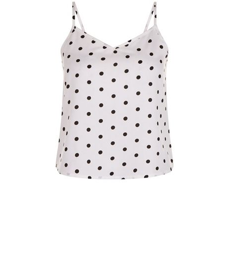 Teens White Polka Dot Print Cami | New Look