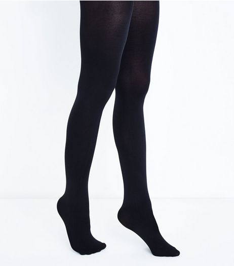 Black Premium 80 Denier Tights | New Look