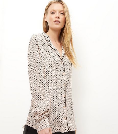 Pink Tile Print Pyjama Shirt | New Look