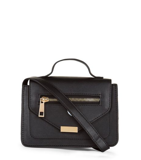 Black Mini Satchel Bag | New Look