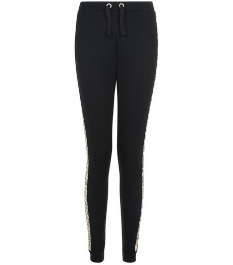 Teens Brown Animal Print Panel Joggers | New Look