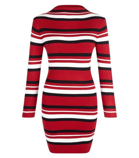Petite Red Colour Block Sleeveless Dress | New Look