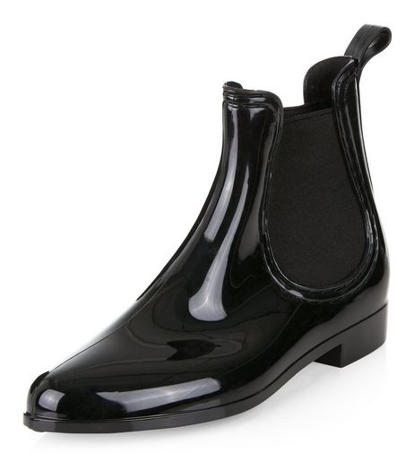 Black Chelsea Wellies | New Look