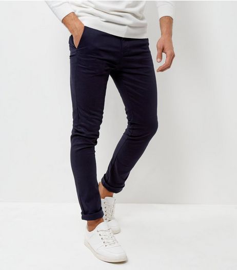 Navy Skinny Chinos | New Look