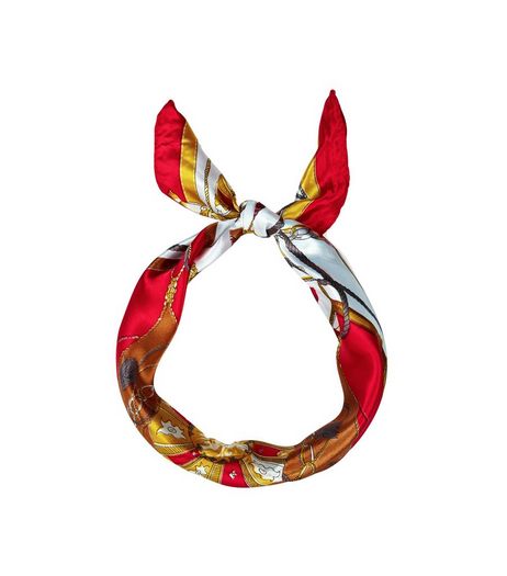 Red Chain Print Bandana | New Look