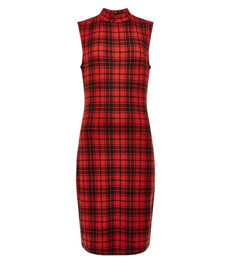 Teens Red Tartan Check Bodycon Dress | New Look