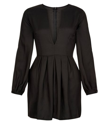 AX Paris Black Cut Out Front Playsuit | New Look
