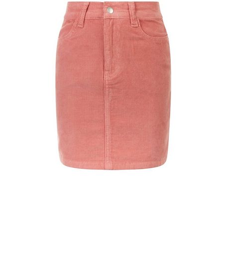 Girls Mid Pink Cord Skirt | New Look
