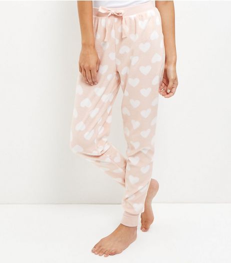 Pink Heart Print Pyjama Bottoms | New Look