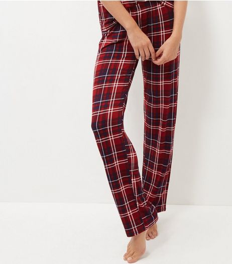 Blue Check Pyjama Bottoms | New Look