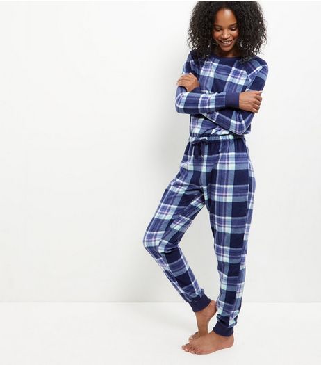 Blue Check Long Sleeve Onesie | New Look