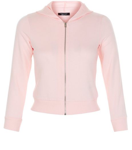 Girls Mid Pink #Unicorn Tape Zip Up Hoodie | New Look