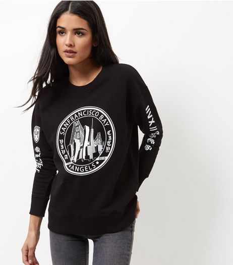 Black San Francisco Bay Sweater | New Look