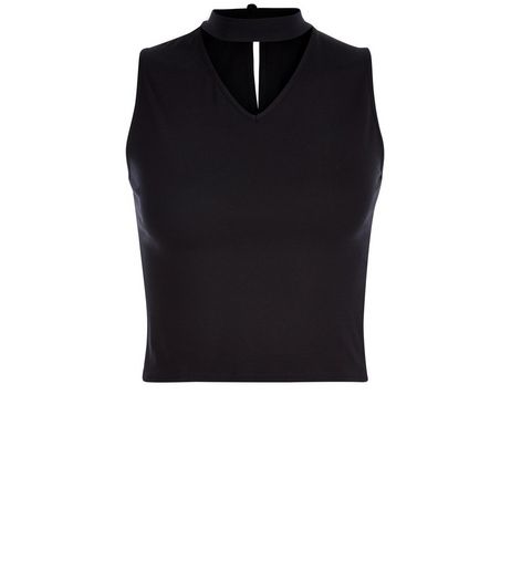 Teens Black Cut Out Front Top | New Look