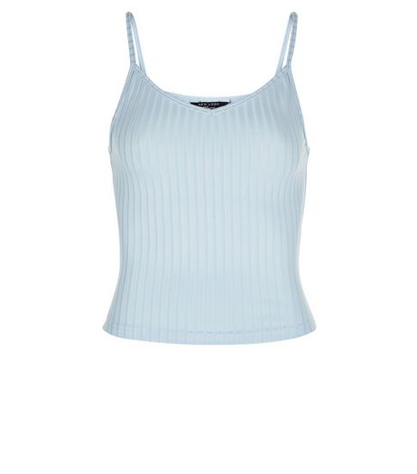 Teens Blue Ribbed Cami | New Look