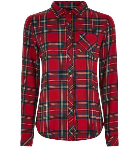 Teens Red Tartan Check Long Sleeve Shirt | New Look