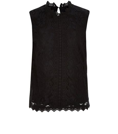 Teens Black Lace Sleeveless Top | New Look