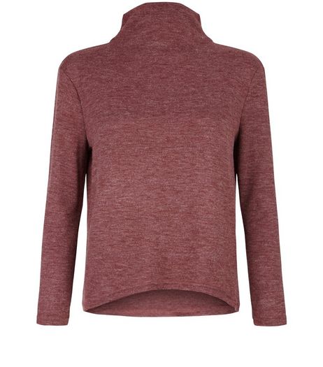 Teens Red Marl Funnel Neck Swing Top | New Look
