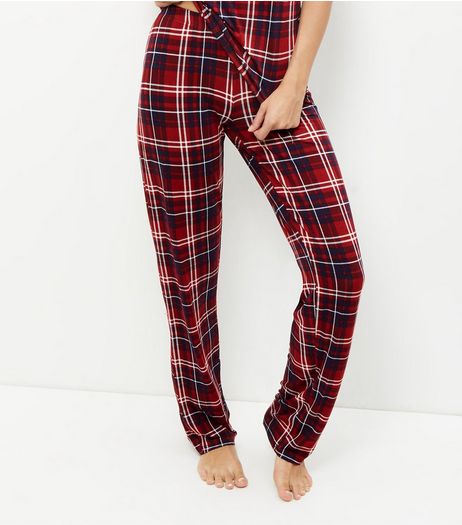 Tall Blue Check Pyjama Bottoms | New Look