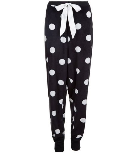 Curves Black Spot Print Joggers | New Look