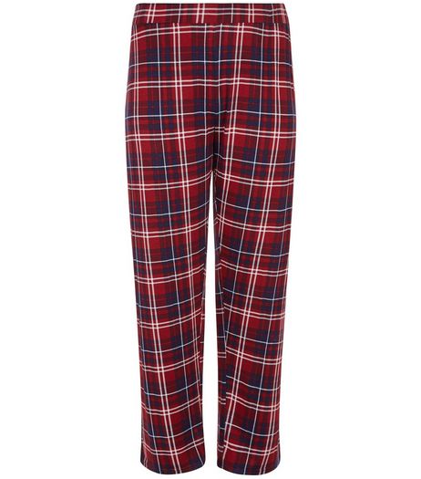 Curves Blue Check Pyjama Bottoms | New Look