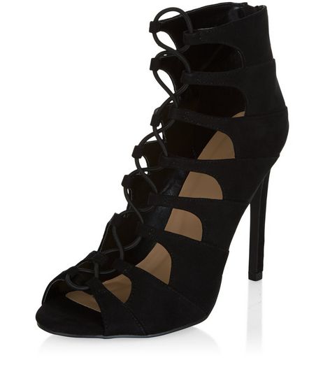 Black Suedette Elasticated Ghillie Sandals | New Look