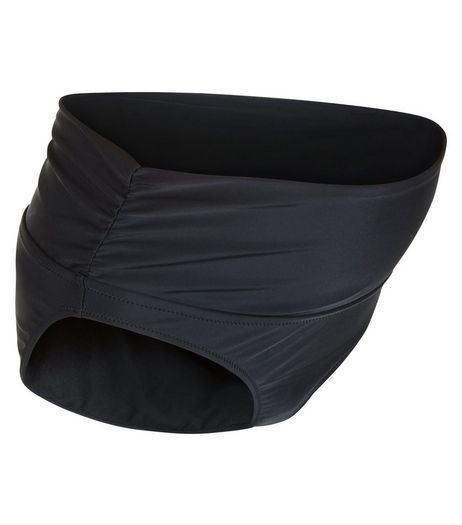 Maternity Black Over Bump Bikini Bottoms | New Look