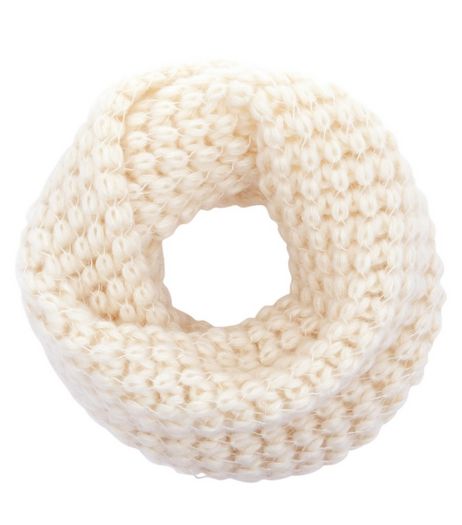 Cream Knitted Snood | New Look