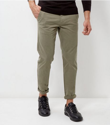 Olive Green Slim Chinos | New Look