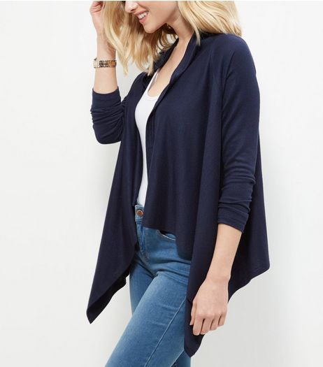 Mela Navy Waterfall Cardigan | New Look