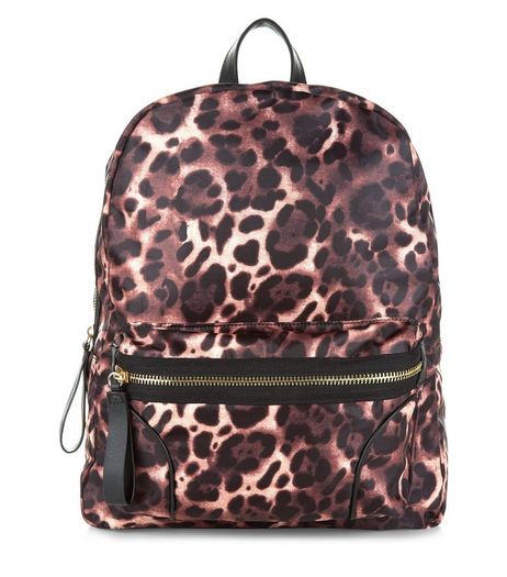 Brown Leopard Print Backpack | New Look
