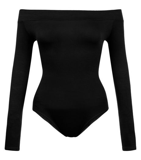 Blue Vanilla Black Bardot Neck Bodysuit | New Look