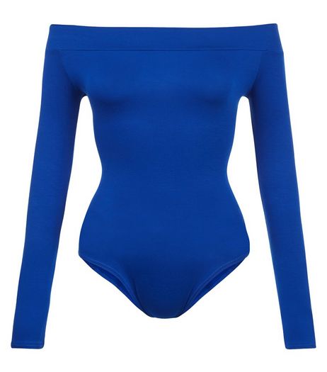 Blue Vanilla Blue Bardot Neck Bodysuit | New Look