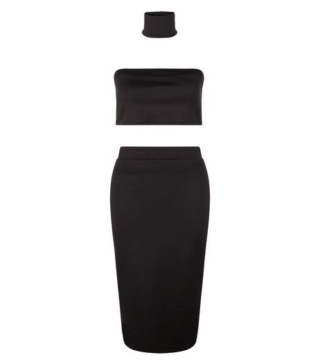 Blue Vanilla Black Choker Co-Ord Set | New Look