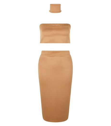 Blue Vanilla Light Brown Choker Co-Ord Set | New Look